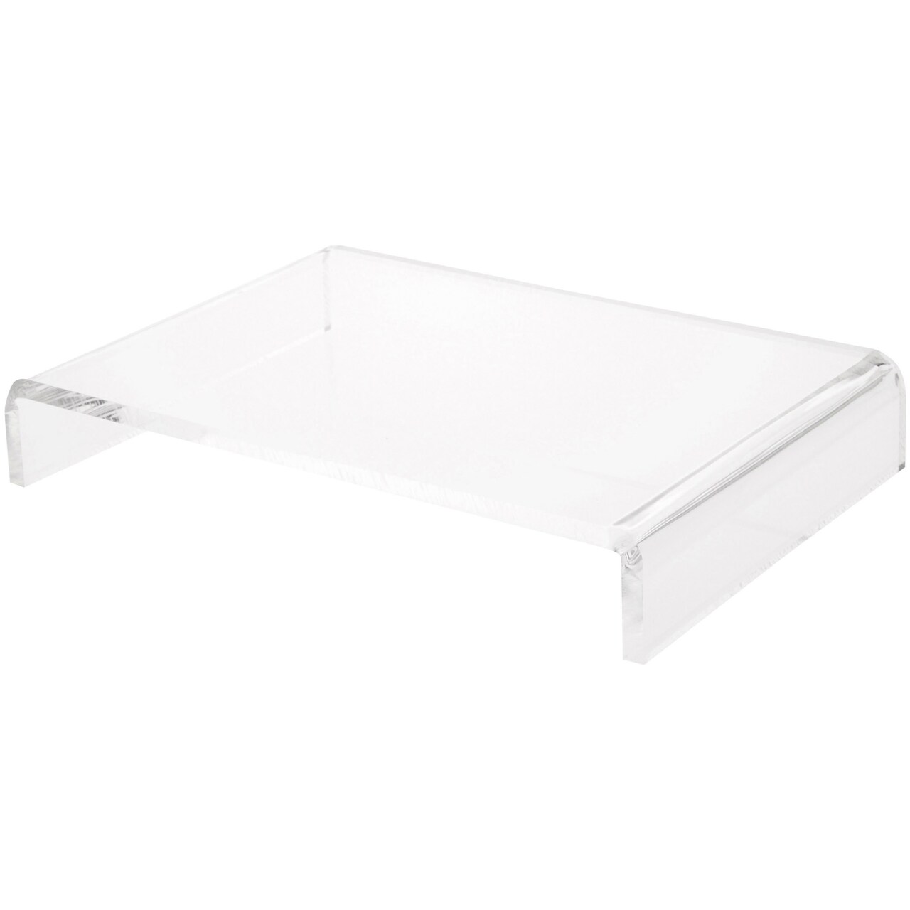 Plymor Clear Acrylic Rectangular Display Riser, 2" H x 12" W x 8" D (3/8" thick)